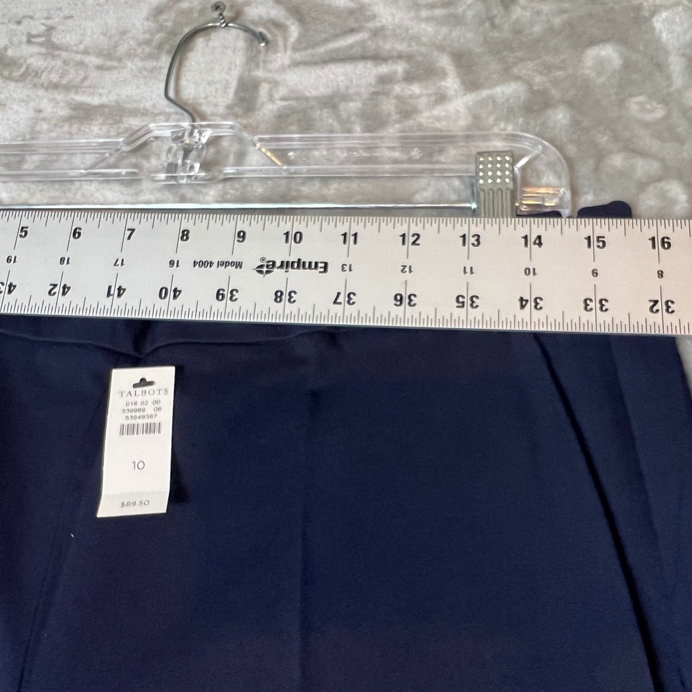 Talbots Chatham Crop Slim Leg Pants‎ Navy Blue Size 10 NWT - Picture 5 of 6